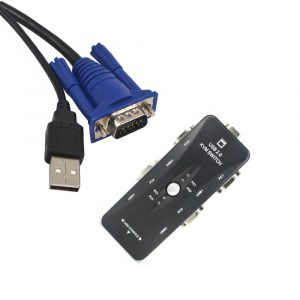 4 Port USB 2.0 Monitor VGA KVM Switch box